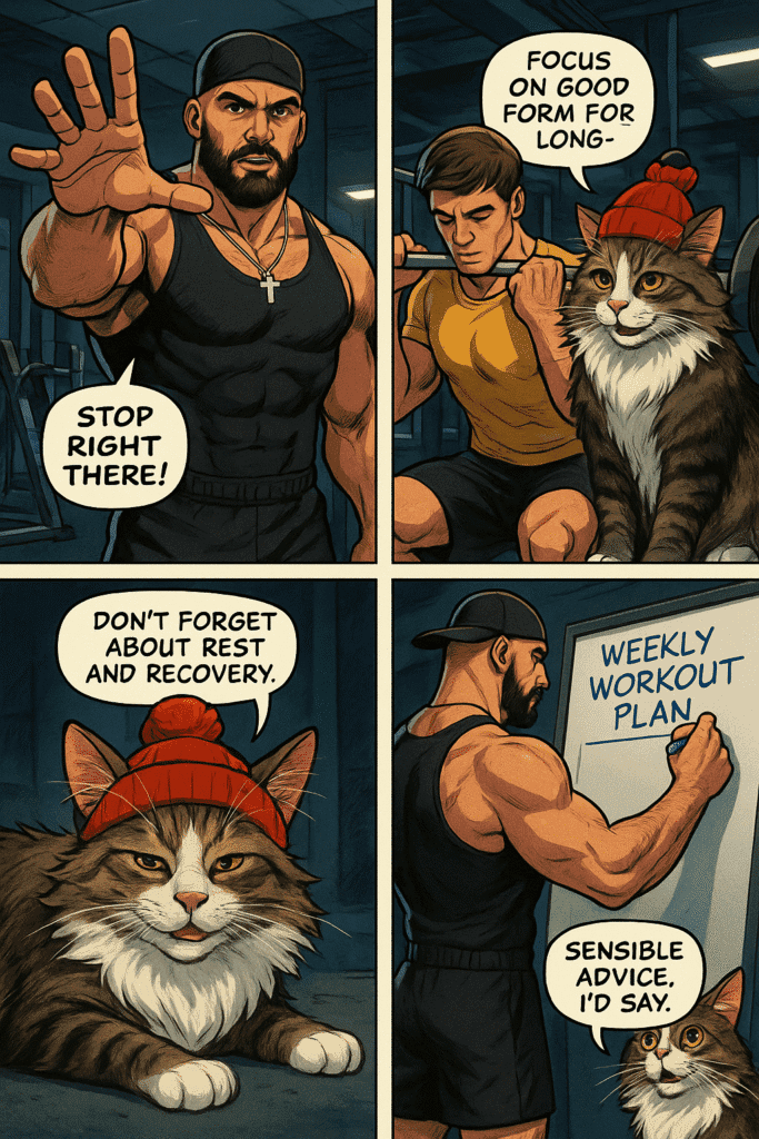 Injury Prevention Home Workout: Safe Training Tips That Actually Work š„ 1 Nik Glock and his cat Malysh warn gym-goers about common injury risks in home workouts.